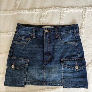 Aritzia Denim Cargo Mini Skirt